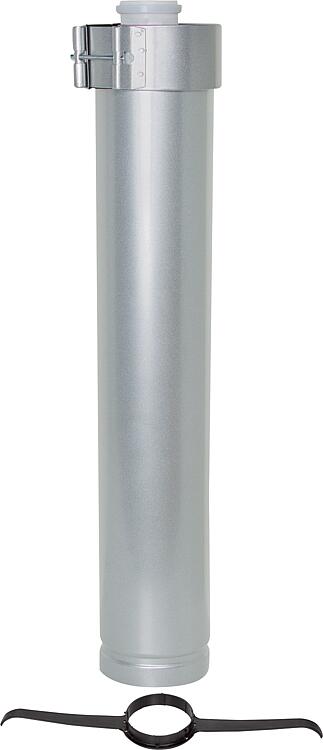 Überdachverlängerung, DN 80/125 silber, 1000mm Überdachverlängerung, DN 80/125 silber, 1000mm