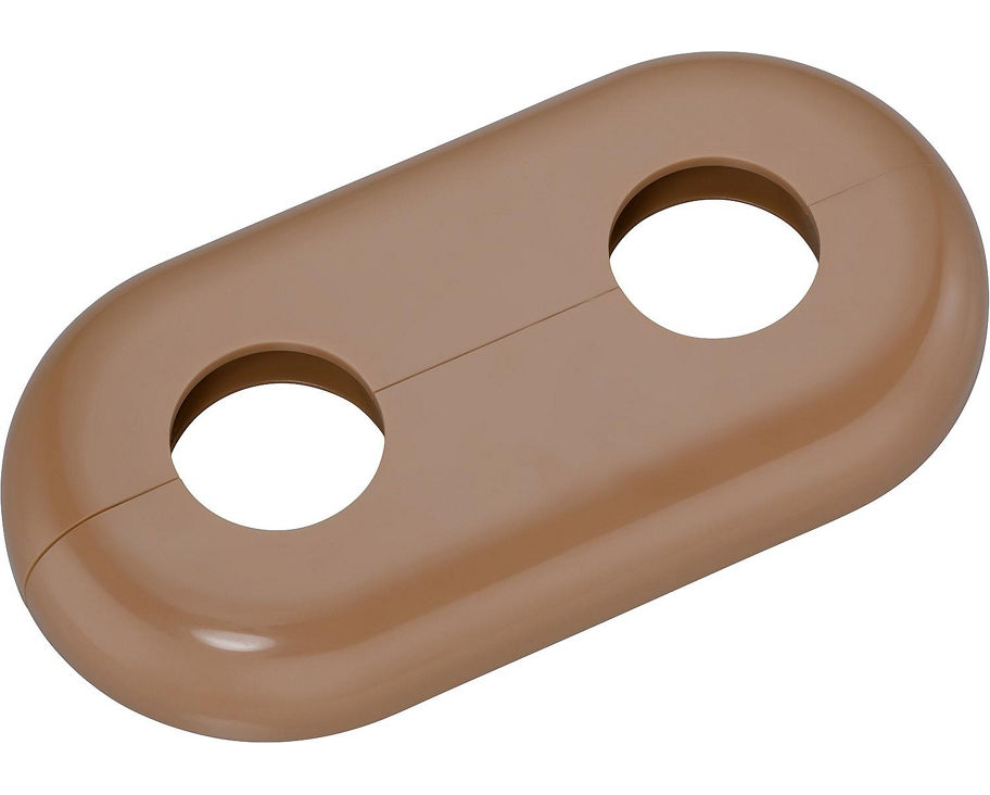 Doppelrosette - Typ Mailand Braunbeige - 21,7 mm