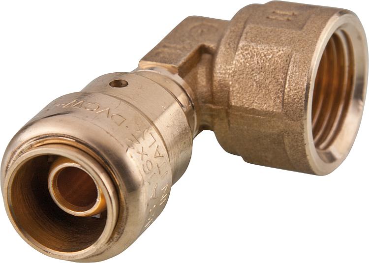 Steckfitting Übergangswinkel mit IG 90° 16x2 mm - 1/2" Steckfitting Übergangswinkel mit IG 90° 16x2 mm - 1/2"