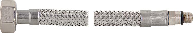 Verbindungsschlauch flexibel 1/2" Ü-Wurfmutter x M 10, KTW-A 350 mm, langer Gewi Verbindungsschlauch flexibel 1/2" Ü-Wurfmutter x M 10, KTW-A 350 mm, langer Gewi
