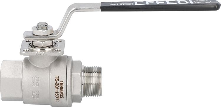 Gas-Kugelhahn Edelstahl 1-1/2" AG/IG PN64 DVGW Gas-Kugelhahn Edelstahl 1-1/2" AG/IG PN64 DVGW