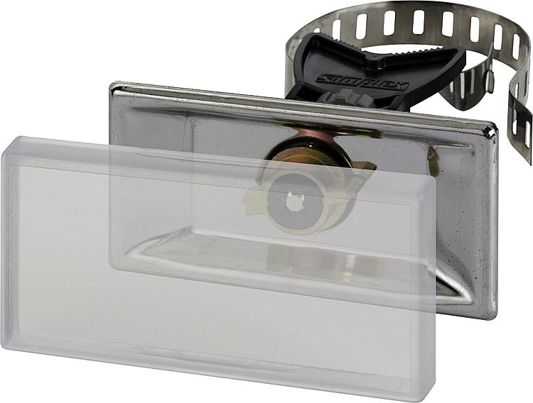 Universalhalter mit Spannband Edelstahl(V2A) VPE 10 Stück Universalhalter mit Spannband Edelstahl(V2A) VPE 10 Stück