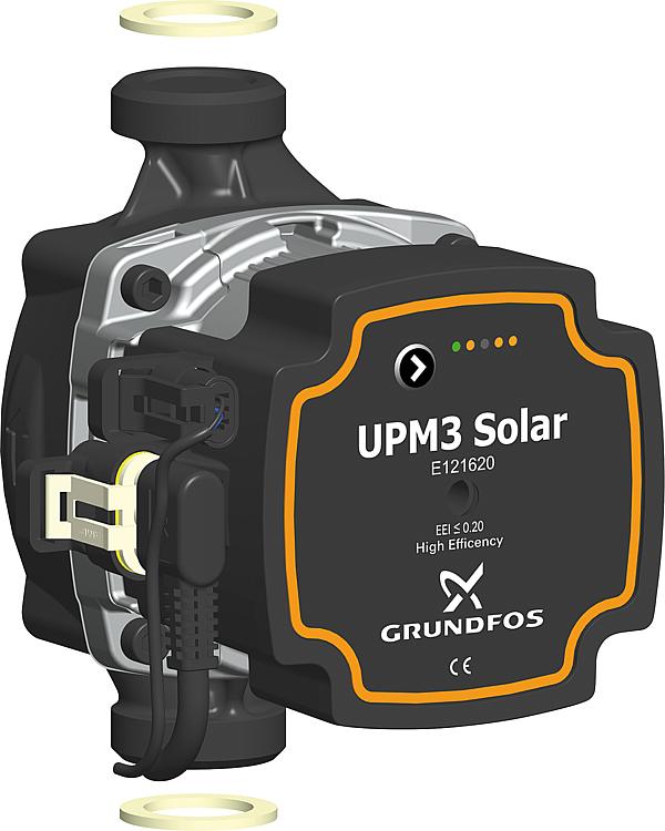 Umwälzpumpe Grundfos UPM3 15-145,Länge 130mm Solar DN25 (1") AG, 9 Uhr, PWM-C4 Umwälzpumpe Grundfos UPM3 15-145,Länge 130mm Solar DN25 (1") AG, 9 Uhr, PWM-C4