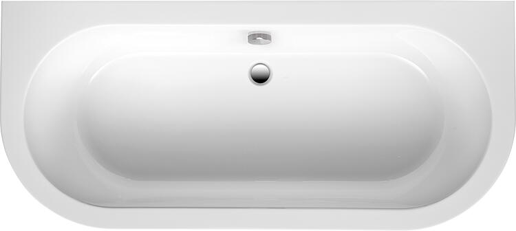 Raumspar Badewanne Edena 1800x580x790mm Farbe: Weiss inkl. Wassereinlauf