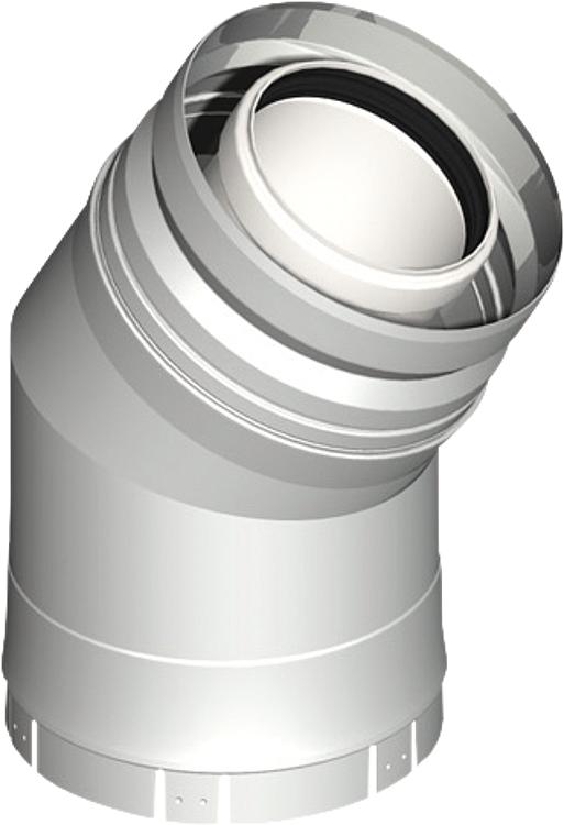 Kunststoff-Abgassystem Bogen 30  - DN 080/125