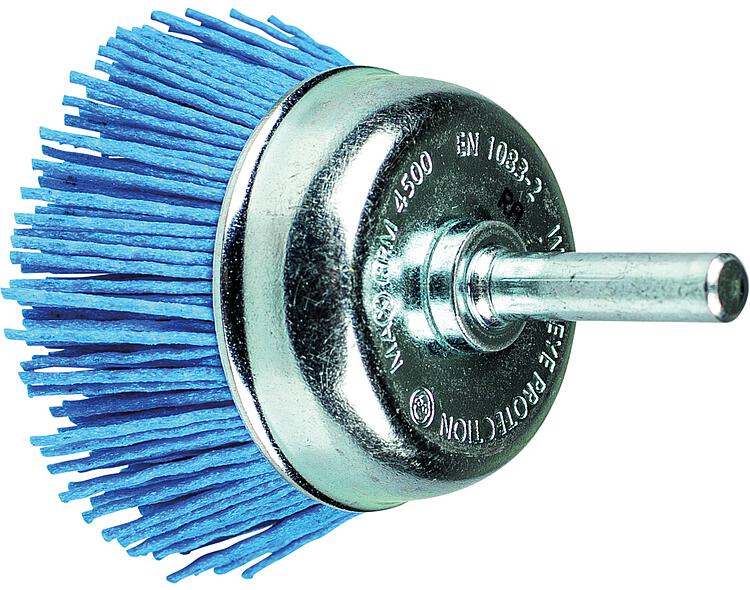 Topfbürste Pferd TBU ungezopft, Ø 50 mm, Schaft-Ø 6 mm, Kunststoff Ø 1,10 mm, Korn 180 Topfbürste Pferd TBU ungezopft, Ø 50 mm, Schaft-Ø 6 mm, Kunststoff Ø 1,10 mm, Korn 180
