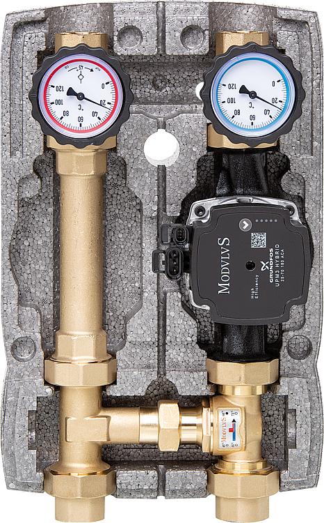 Heizkreisset Easyflow DN25(1") Festbrennstoff-Ladeset 60 C, Grundfos UPM3/25-70