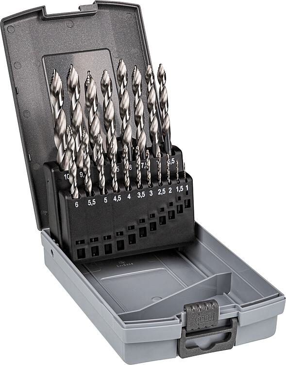 HSS Spiralbohrersatz Zira DIN 338 Ø 1,0-10,0x0,5 mm 19-tlg.