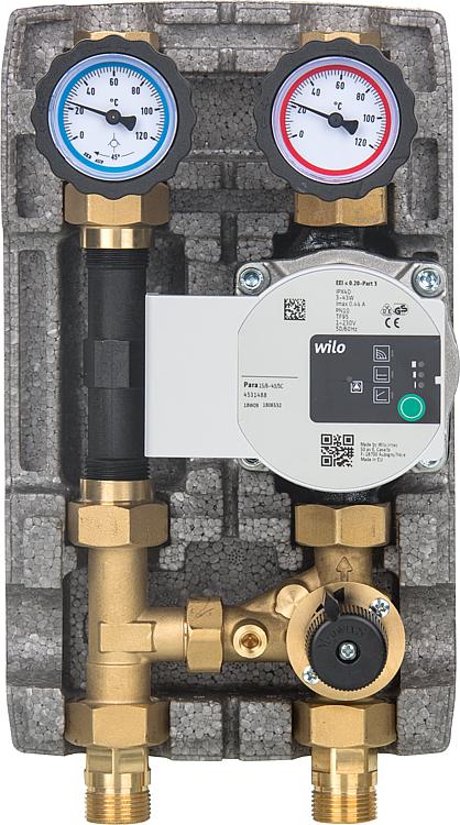 Heizkreisset Easyflow DN20(3/4"),3-Wege-Mischer, WMZ-Strecke,Wilo Para 15/6 SC Heizkreisset Easyflow DN20(3/4"),3-Wege-Mischer, WMZ-Strecke,Wilo Para 15/6 SC