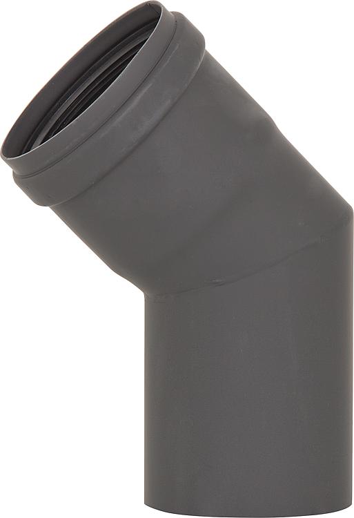 Pellet-Abgasrohr-Bogen 45 Drm. 80mm, lackiert mit Silikondichtung Pellet-Abgasrohr-Bogen 45 Drm. 80mm, lackiert mit Silikondichtung