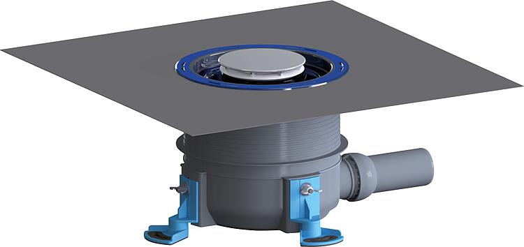 Duschwannenablauf ORIO DallBox, Haube verchromt, DN50 (2")