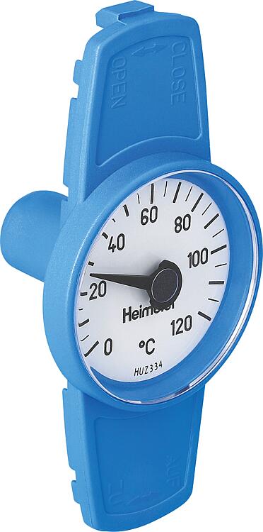 Thermometer zu Globo- Kugelhahn blau zum Nachrüsten für DN10-32