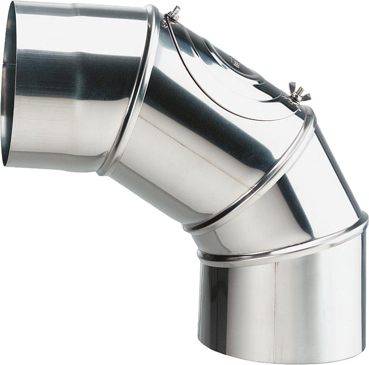 Edelstahl-Abgasrohrbogen ø 130 mm VPE = 3Stück Edelstahl-Abgasrohrbogen ø 130 mm VPE = 3Stück