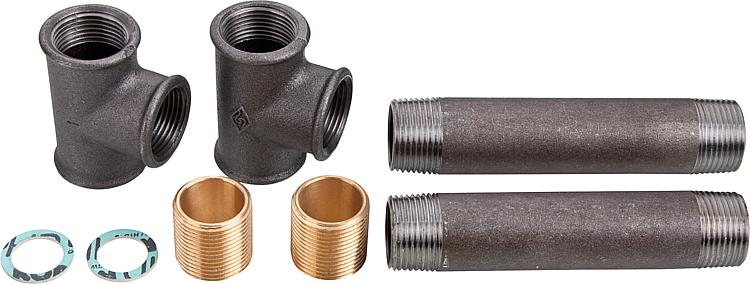 Adapterset (2 Nippel 1", 150 mm, 2 x T-Stück 1" ) Adapterset (2 Nippel 1", 150 mm, 2 x T-Stück 1" )