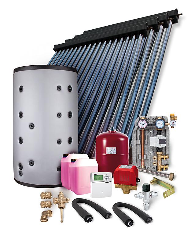 Solarpaket HP 22 Aufdachmontage 14,44qm mit Hygienespeicher 800L, 1 Wärmetauscher Solarpaket HP 22 Aufdachmontage 14,44qm mit Hygienespeicher 800L, 1 Wärmetauscher