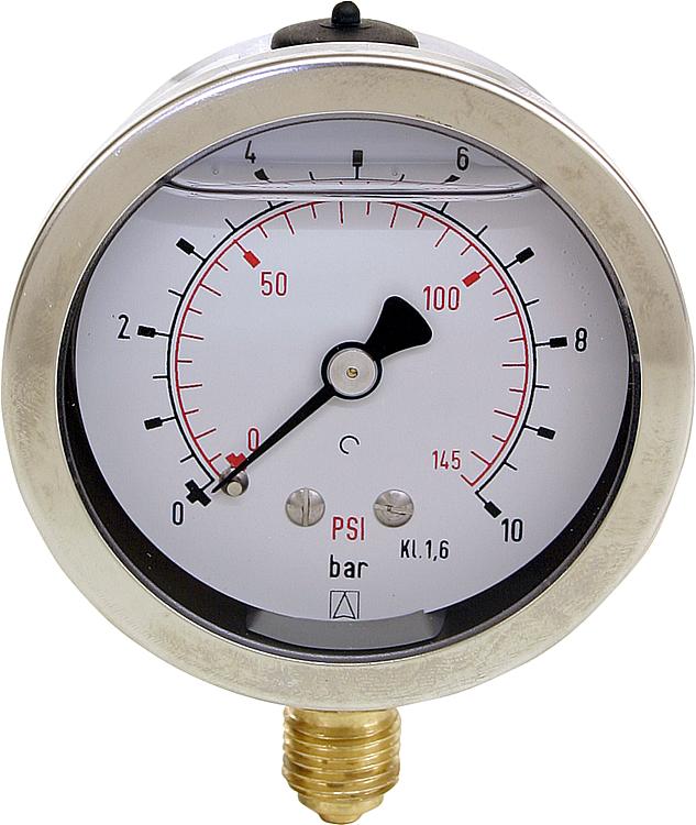 Manometer m.Glyzerinfüllung, Ge- häuse 63mm,Druckbereich:0-40 bar, Anschluss: 1/ Manometer m.Glyzerinfüllung, Ge- häuse 63mm,Druckbereich:0-40 bar, Anschluss: 1/
