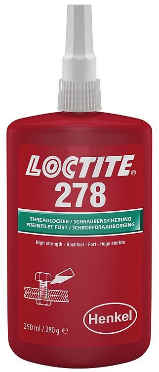 Schraubensicherung hochfest / vibrationsbeständig LOCTITE 278 grün, 50ml Dosierflasche Schraubensicherung hochfest / vibrationsbeständig LOCTITE 278 grün, 50ml Dosierflasche