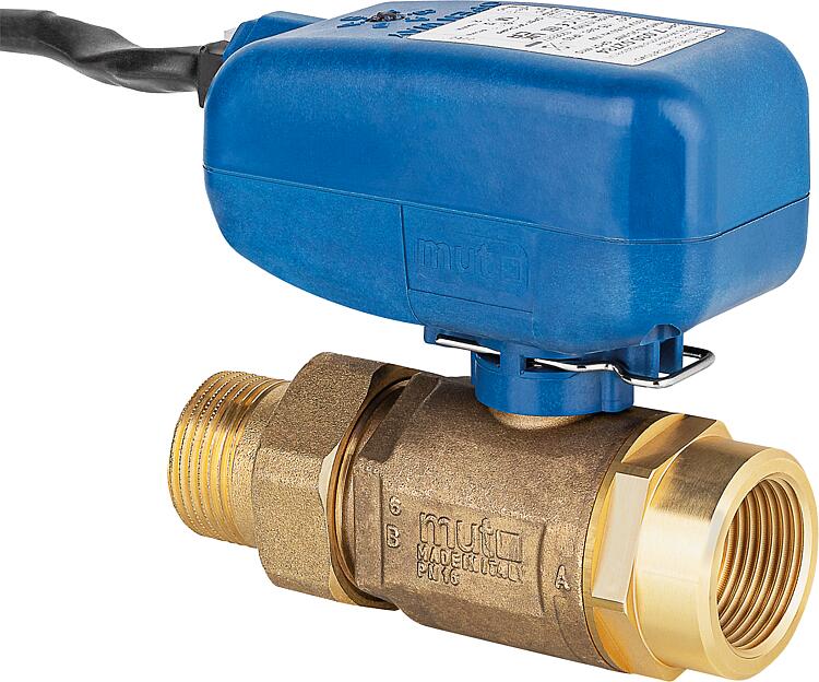 Elektrokugelhahn MUT TMO XL 2-Wege, SPST Ansteuerung 230 V, DN 25(1") AG x IG Elektrokugelhahn MUT TMO XL 2-Wege, SPST Ansteuerung 230 V, DN 25(1") AG x IG