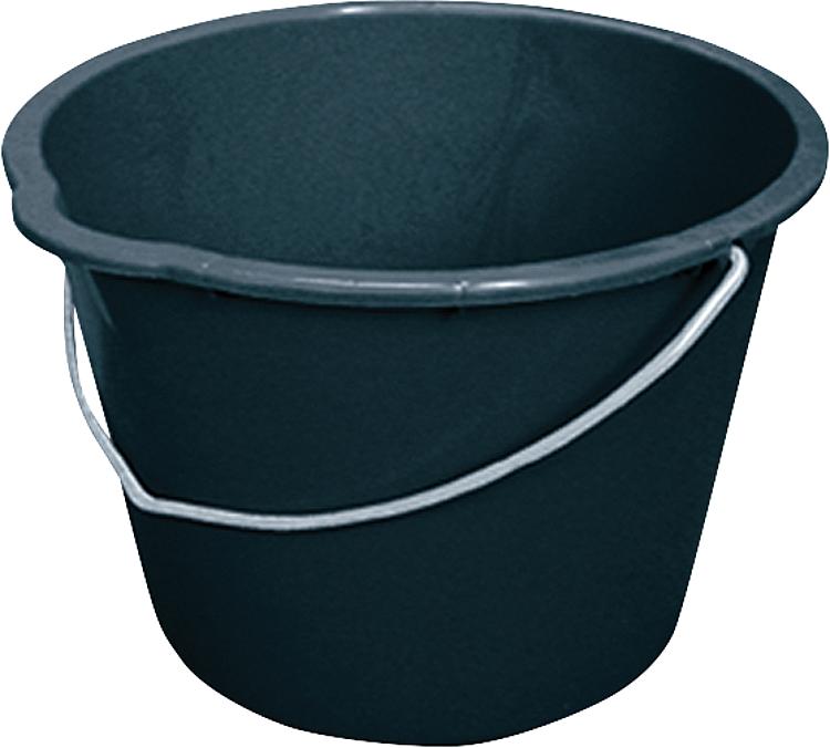 Baueimer 12 Liter schwarz, mit Tülle, VPE = 10 Stück Baueimer 12 Liter schwarz, mit Tülle, VPE = 10 Stück