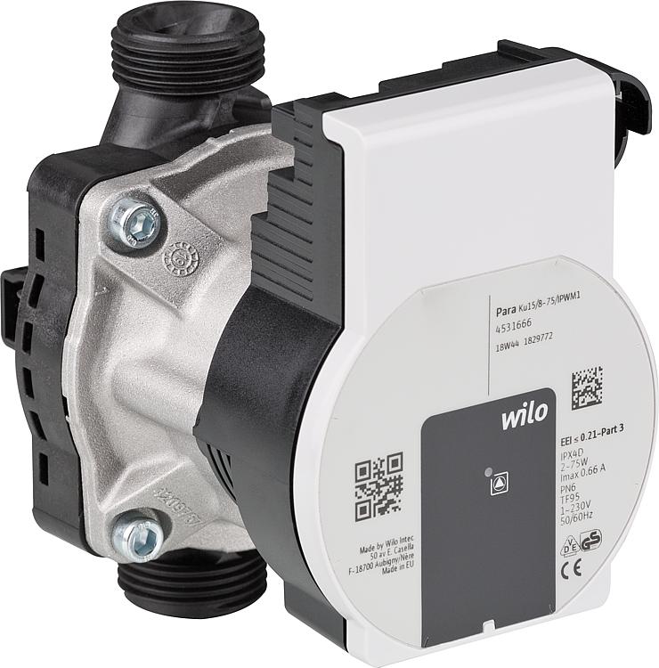 Ersatzumwälzpumpe Wilo Para Ku15/8-75/iPWM1, DN15 (1/2") Baulänge 130mm, 230 V Ersatzumwälzpumpe Wilo Para Ku15/8-75/iPWM1, DN15 (1/2") Baulänge 130mm, 230 V