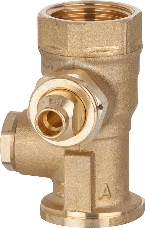 Thermometerkugelhahn TK DN25, F1" x 1"IG,1/2", Muffe links Thermometerkugelhahn TK DN25, F1" x 1"IG,1/2", Muffe links
