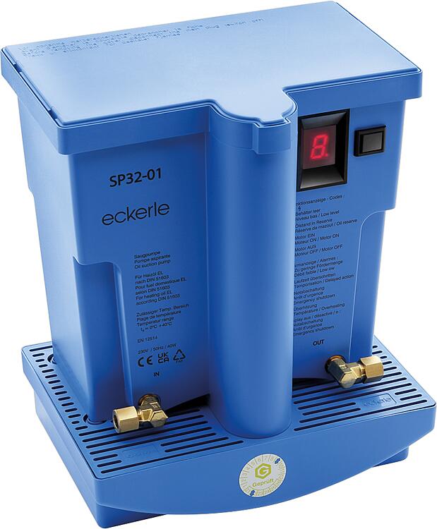 Saugpumpenaggregat Eckerle SP 32/01, mit elektr. Störschaltung und Auffangwanne Saugpumpenaggregat Eckerle SP 32/01, mit elektr. Störschaltung und Auffangwanne