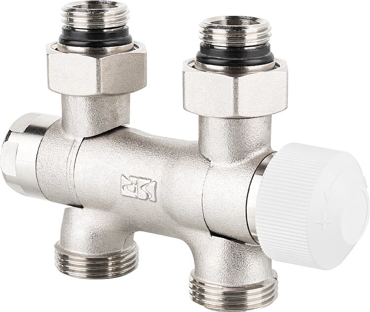 Thermostat-Ventilblock Flex DN15(1/2")xDN20(3/4") Eurokonus für Ein-und Zweirohr Thermostat-Ventilblock Flex DN15(1/2")xDN20(3/4") Eurokonus für Ein-und Zweirohr