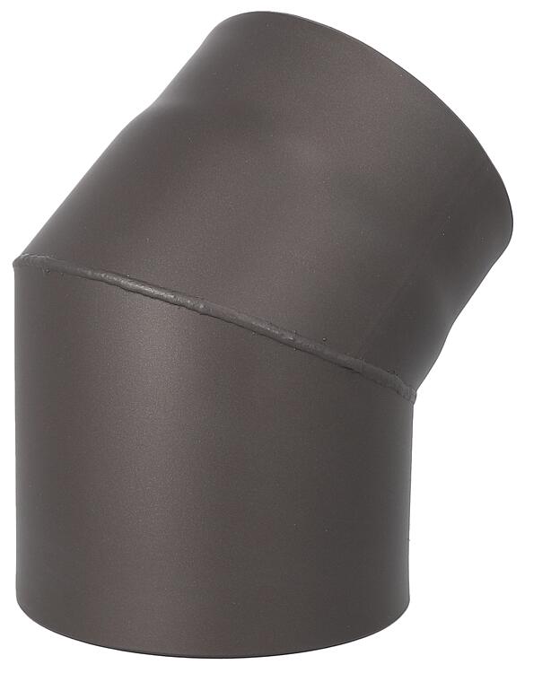 lackierter Rauchrohrbogen, DN150, 45°, schwarz lackierter Rauchrohrbogen, DN150, 45°, schwarz