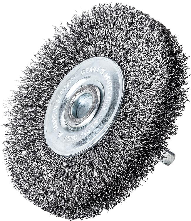 Rundbürste Edelstahldraht gewellt 0,20mm Ø70mm mit 6mm Schaft