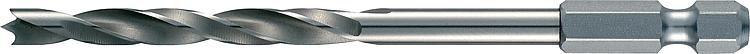 ALPEN HSS-Maschinenholzspiral- bohrer mit 1/4''-Sechskantschaft Ø 4 mm