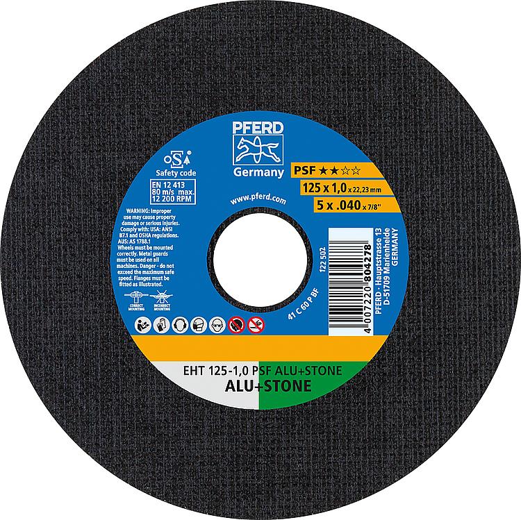 Trennscheibe PFERD Ø 125 x 1,0 x 22,23mm, gerade für Alu, Stein, Beton, Fliesen Trennscheibe PFERD Ø 125 x 1,0 x 22,23mm, gerade für Alu, Stein, Beton, Fliesen