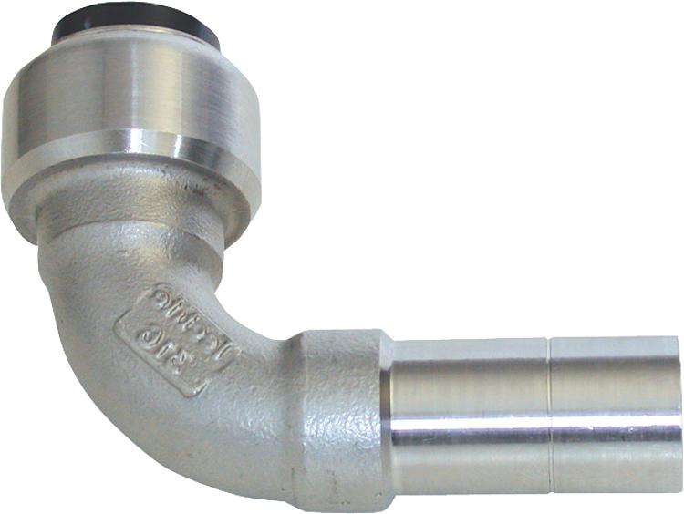 Edelstahl-Steckfitting Bogen 90 (i/a) 15 mm Edelstahl-Steckfitting Bogen 90 (i/a) 15 mm