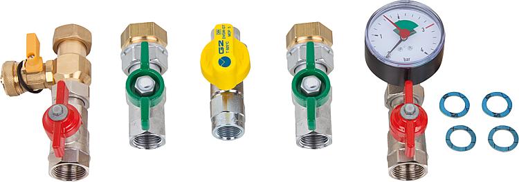 Hydraulik-Anschlussset,passend für Itaca KC, KB und FORMENTERA Ausführung Durchgang Hydraulik-Anschlussset,passend für Itaca KC, KB und FORMENTERA Ausführung Durchgang