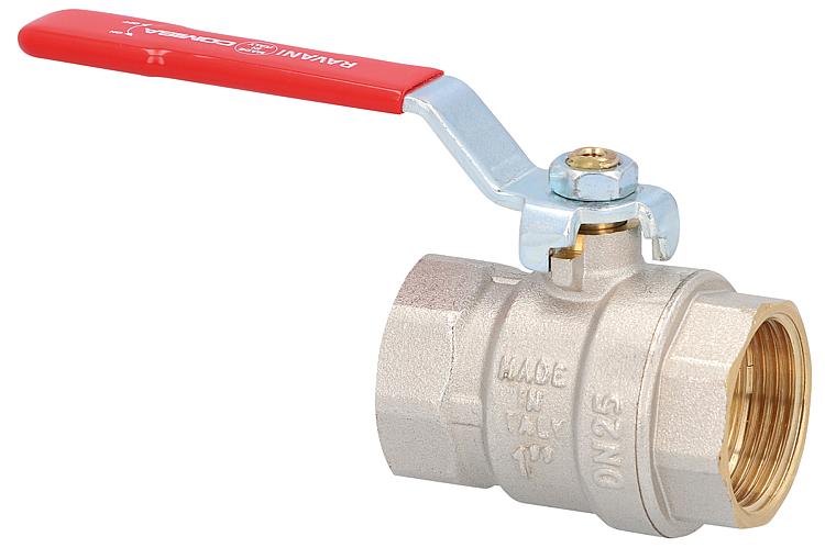 Messing Kugelhahn DN15 (1/2") IG/IG mitStahl-Handhebel rot PN45 Messing Kugelhahn DN15 (1/2") IG/IG mitStahl-Handhebel rot PN45