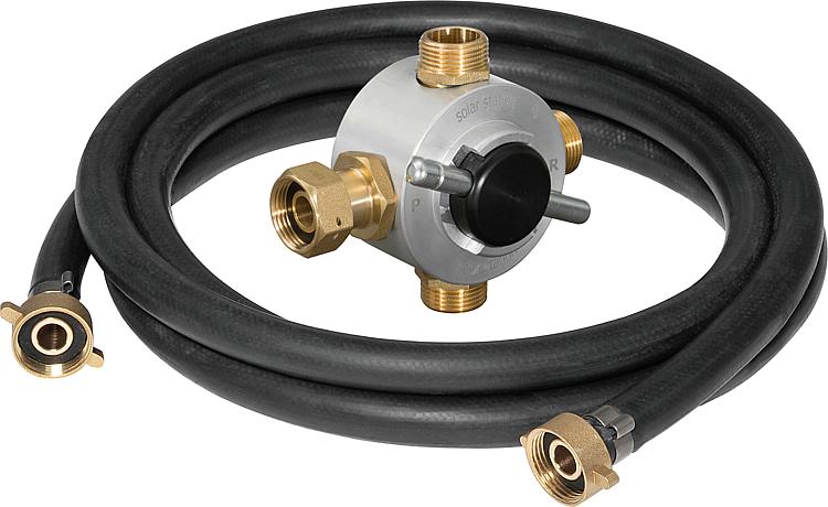 Umsteuerventil Flussrichtung, mit EPDM Schlauch DN15(1/2"), für Solar Push Umsteuerventil Flussrichtung, mit EPDM Schlauch DN15(1/2"), für Solar Push