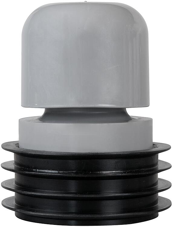 Einstecksiphon DN 110, Kunststoff grau, für Rohre mit Øinnen 100-104mm