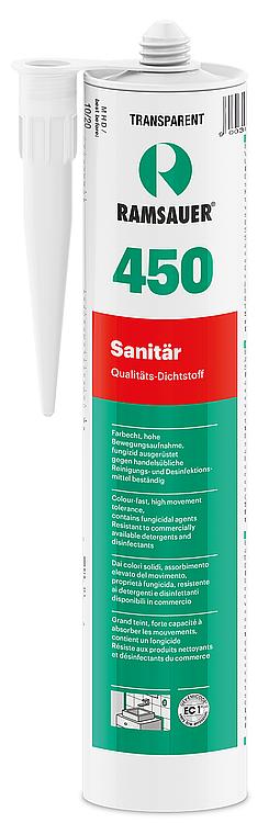 Sanitärsilikon RAMSAUER 450 Farbe: betongrau 310ml Kartusche Sanitärsilikon RAMSAUER 450 Farbe: betongrau 310ml Kartusche
