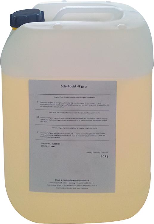 Solarflüssigkeit HT gebrauchsfertig, 20Kg klare, gelbliche Flüssigkeit Solarflüssigkeit HT gebrauchsfertig, 20Kg klare, gelbliche Flüssigkeit