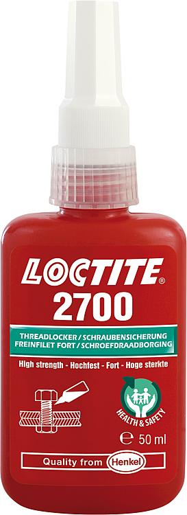 Schraubensicherung hochfest (DVGW) LOCTITE 2700, 50ml Dosierflasche Schraubensicherung hochfest (DVGW) LOCTITE 2700, 50ml Dosierflasche