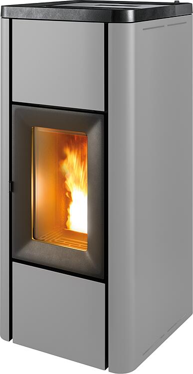 Pelletofen MCZ Mida Air 8 R, Grundgerät mit Verkleidung Silber Metall, 8,0 kW Pelletofen MCZ Mida Air 8 R, Grundgerät mit Verkleidung Silber Metall, 8,0 kW