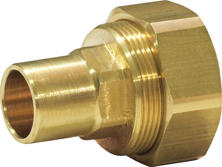 Quick Fix Pro - Verschraubung DN16 x 18mm Stutzen, Steckfitting, Messing Quick Fix Pro - Verschraubung DN16 x 18mm Stutzen, Steckfitting, Messing
