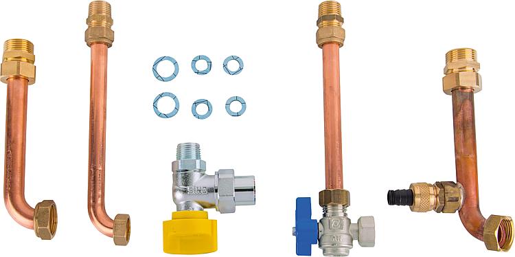 Hydraulik-Anschluss-Set passend für Itaca KC, KB und FORMENTERA Ausführung Eck Hydraulik-Anschluss-Set passend für Itaca KC, KB und FORMENTERA Ausführung Eck