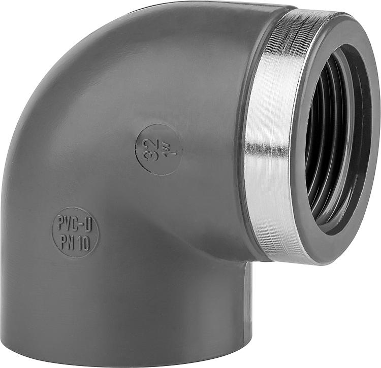 PVC-U - Klebefitting Winkel 90 , 20 mm x 1/2", einseitig zylindrisches Gewinde PVC-U - Klebefitting Winkel 90 , 20 mm x 1/2", einseitig zylindrisches Gewinde