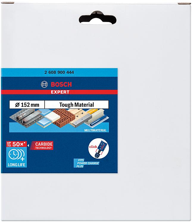 Lochsäge BOSCH® EXPERT ToughMaterial, mit PowerChange Plus Aufnahme Ø 152 mm, Arbeitslänge 60 mm