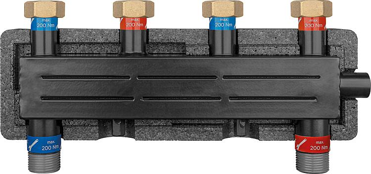 Kombiverteiler Evenes VTW 2/2 ÜWM DN20 (3/4"), 2m³/h, 50 kW, inkl. Halterung und Isolierung Kombiverteiler Evenes VTW 2/2 ÜWM DN20 (3/4"), 2m³/h, 50 kW, inkl. Halterung und Isolierung