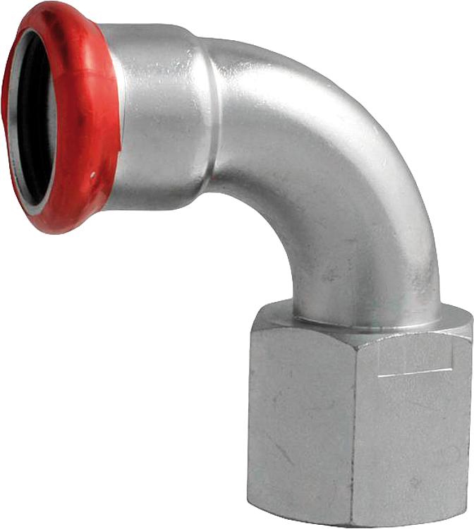 C-Stahl Pressfitting M-Kontur Übergangsbogen 90 mit IG 15mm x 1/2'''' C-Stahl Pressfitting M-Kontur Übergangsbogen 90 mit IG 15mm x 1/2''''