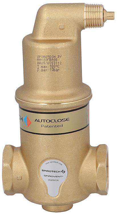 Mikroblasen-Luftabscheider Spirovent Solar AutoClose, DN25(1") IG, horizontal Mikroblasen-Luftabscheider Spirovent Solar AutoClose, DN25(1") IG, horizontal