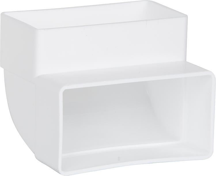 Flachkanalbogen FLB 100 V 110 x 55 mm senkrecht Kunststoff weiß Flachkanalbogen FLB 100 V 110 x 55 mm senkrecht Kunststoff weiß