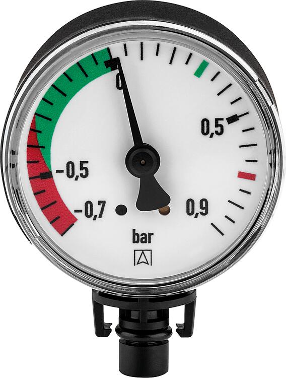 Unterdruckmanometer RF50, -0,7 - +0,9 bar radial, passend für FloCO-Top-2CM Unterdruckmanometer RF50, -0,7 - +0,9 bar radial, passend für FloCO-Top-2CM