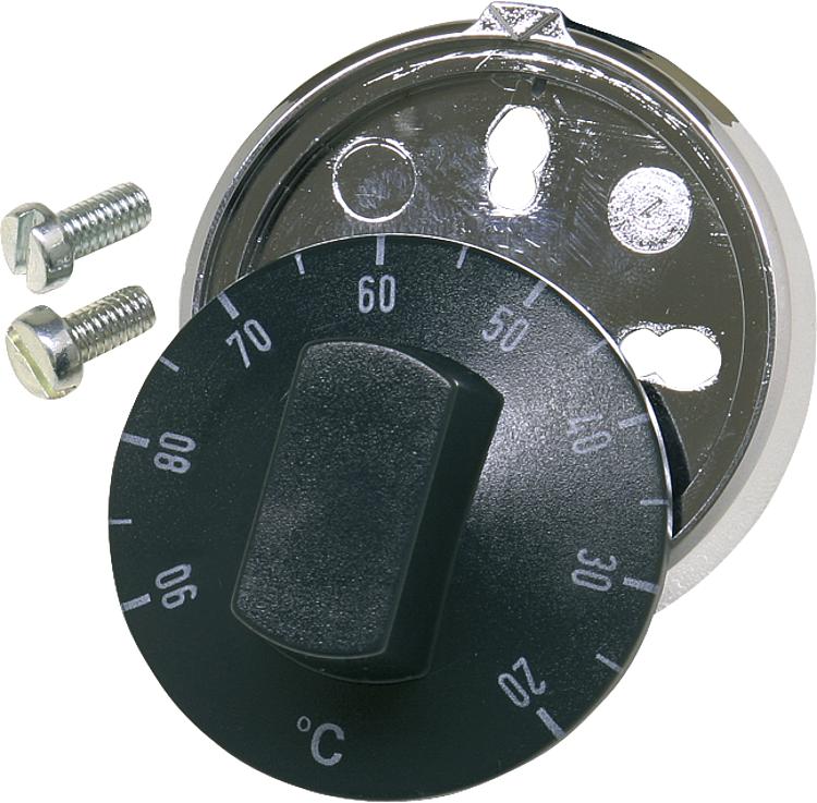 Drehknopf für Jumo Einbau Thermostat Regelbereich: 0 C - 120 C